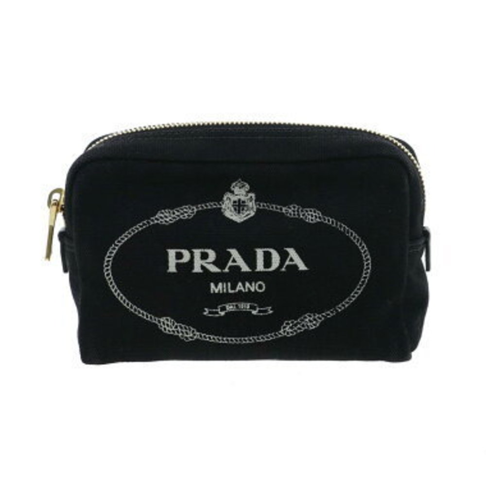 Prada Canapa Canvas Shoulder Bag Black